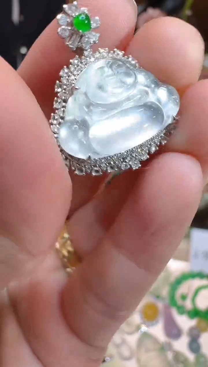 【闪购商品】翡翠吊坠(不含链)18K金镶嵌多样性团购发一件