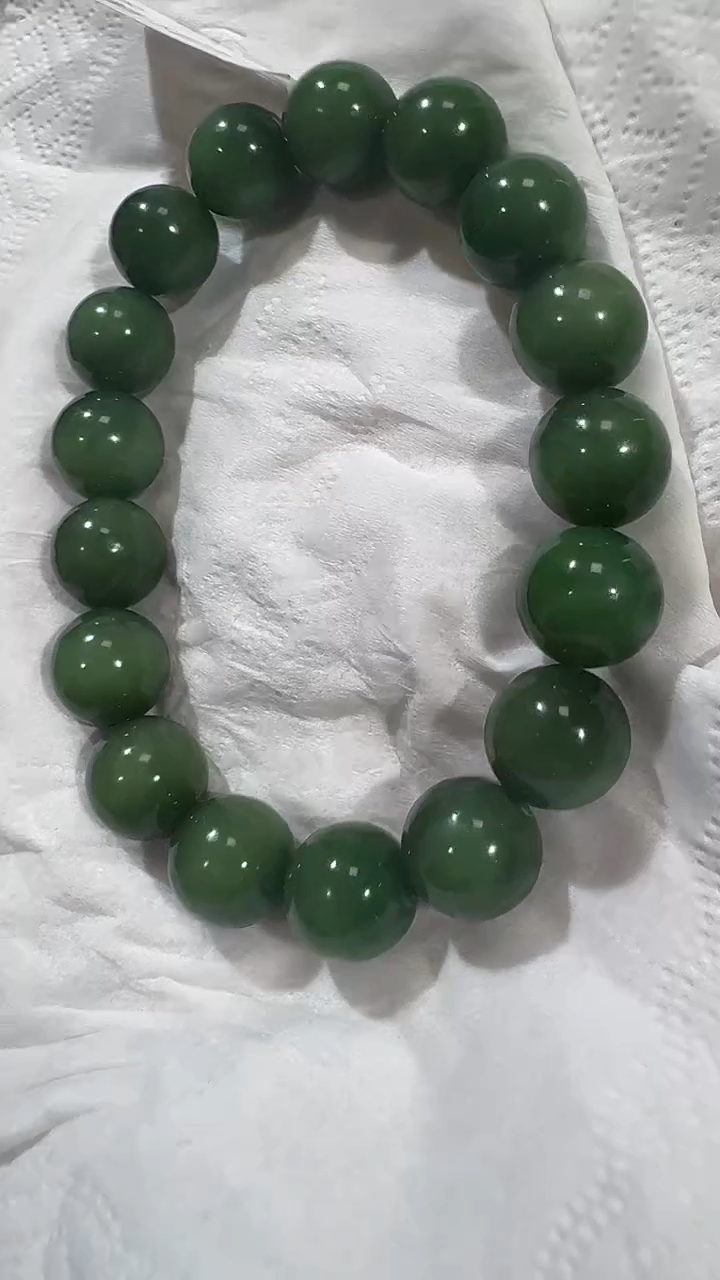 【闪购商品】和田玉手串未镶嵌（福利品）1557碧玉12mm手串