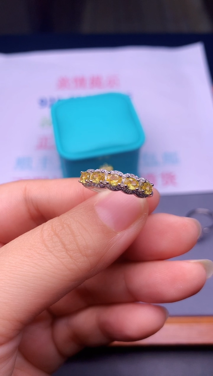 【闪购商品】蓝宝石戒指银S925镶嵌............