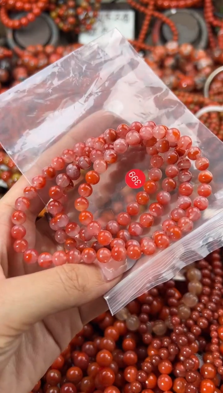 未镶嵌手串南红玛瑙6+