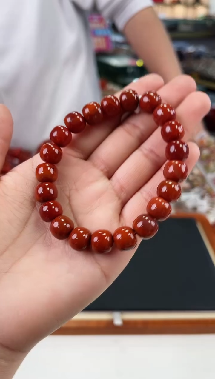 【闪购商品】南红玛瑙瓦西老型手串10+未镶嵌一个/条