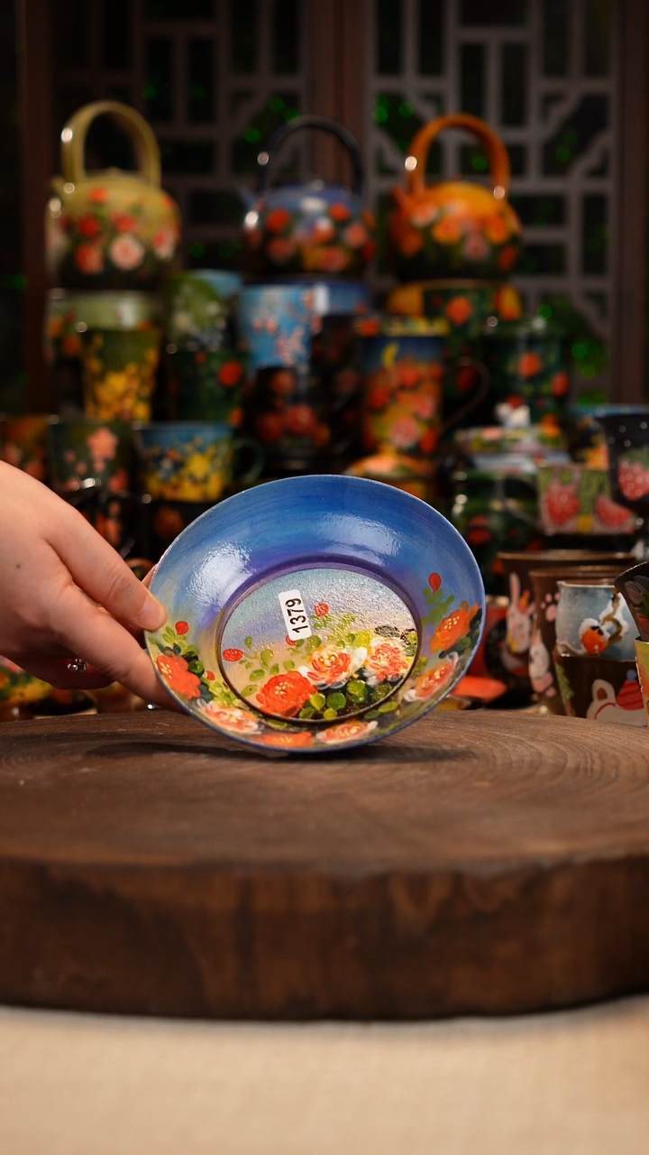 油画 手绘釉下彩