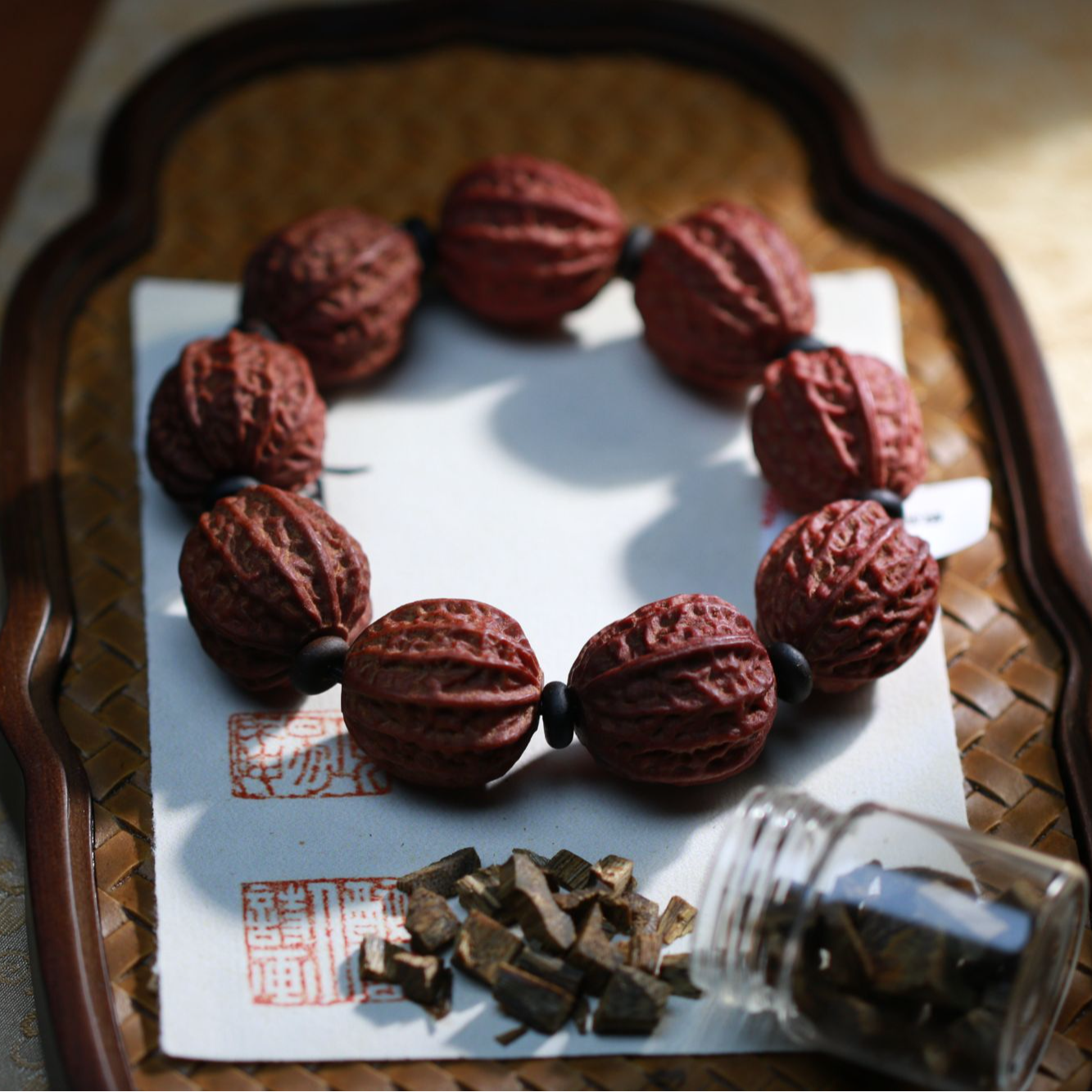 【曹总文玩】芽庄沉香木串（多样性发其一)SCX602