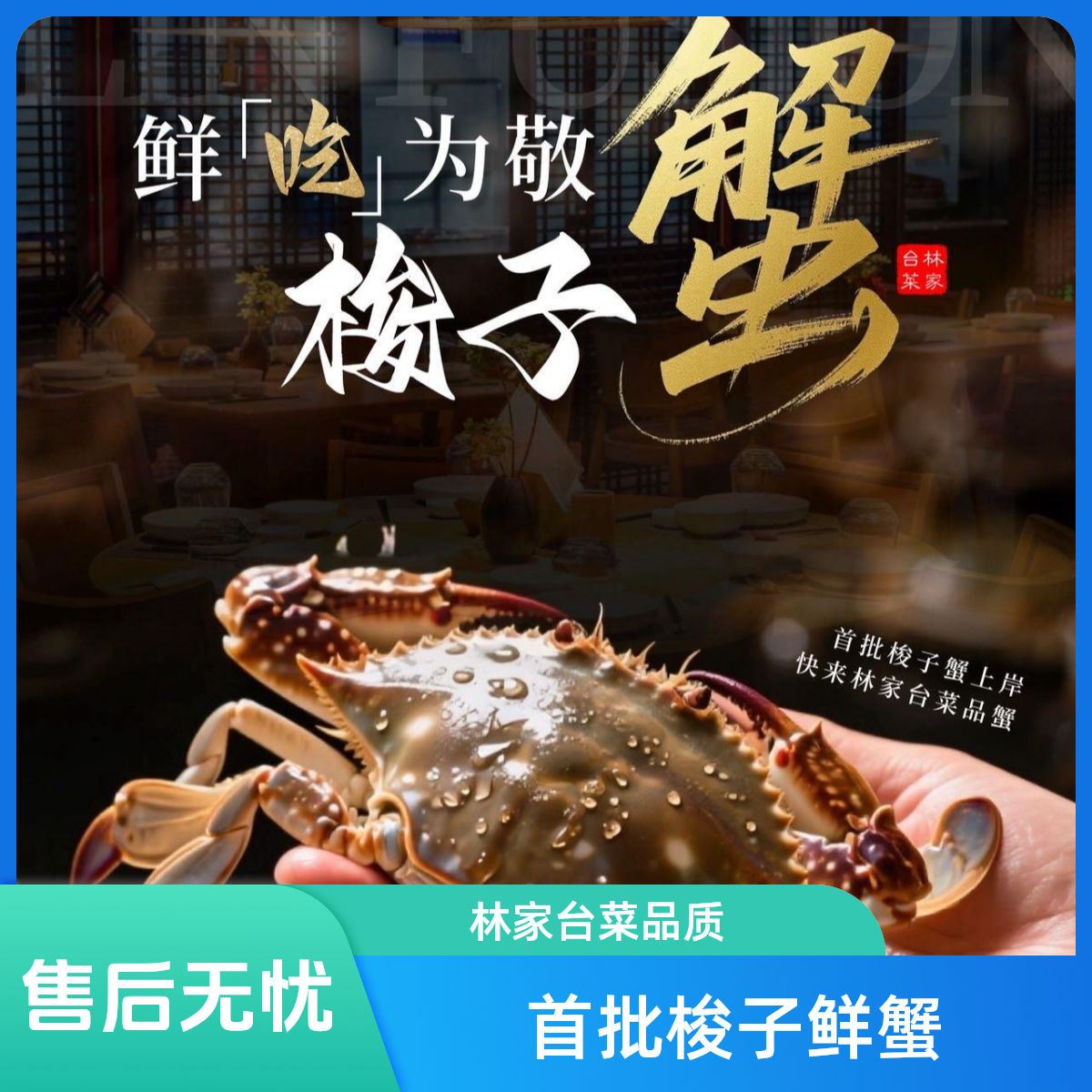 鲜活舟山梭子蟹200-450克每只丨温江小时达丨鲜活同城配送丨