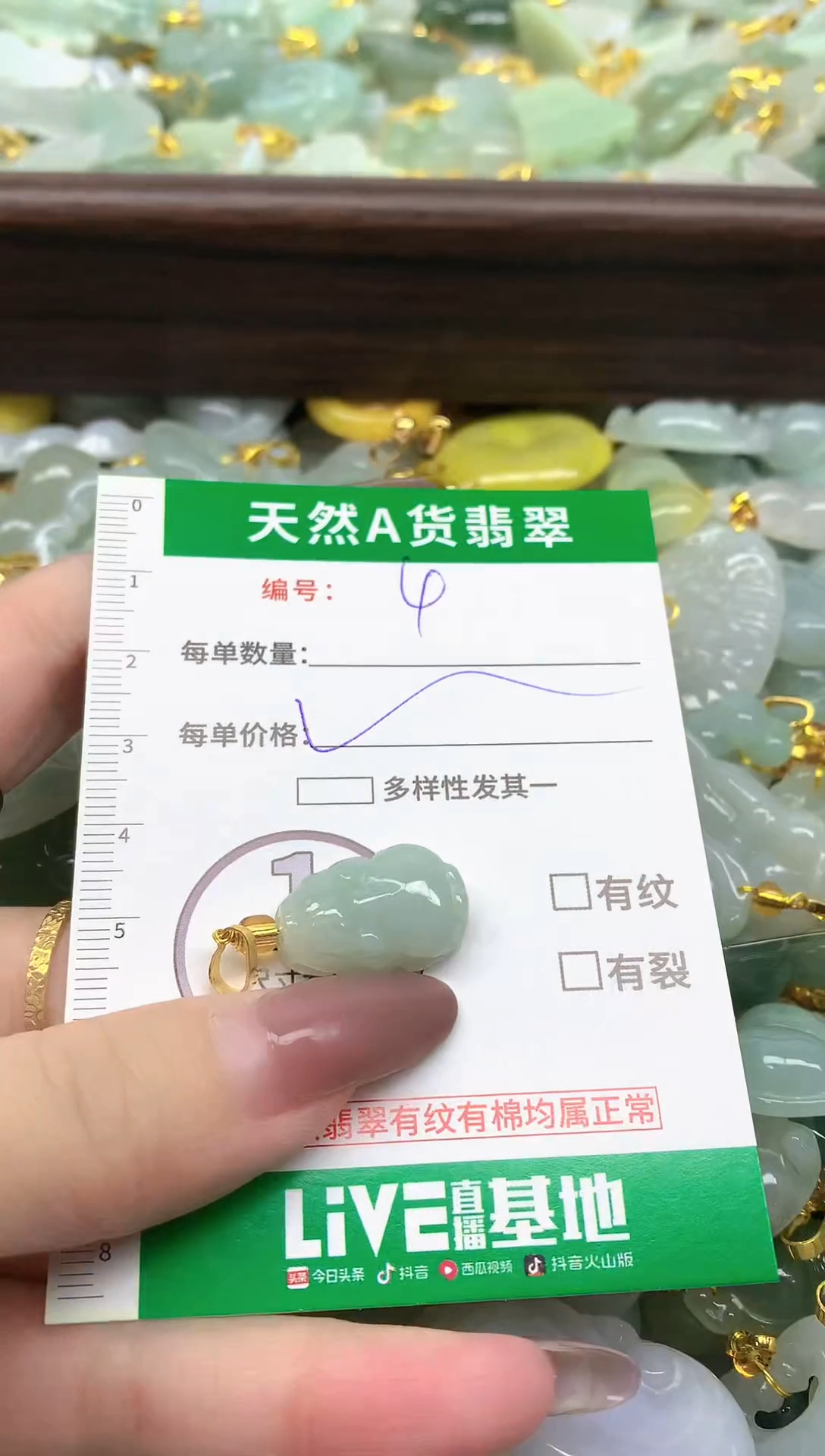 颈饰未镶嵌翡翠纯天然缅甸A货翡翠-4