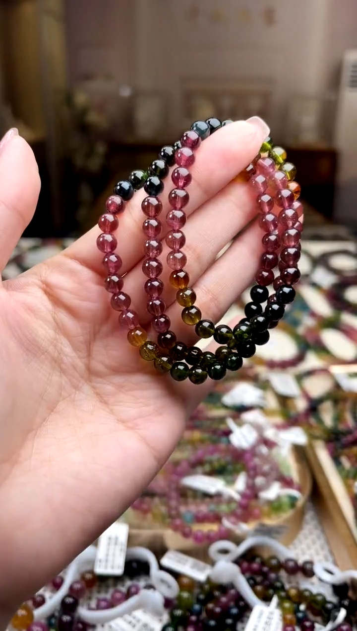 【闪购商品】碧玺/未镶嵌5mm+碧玺多圈多样性发货