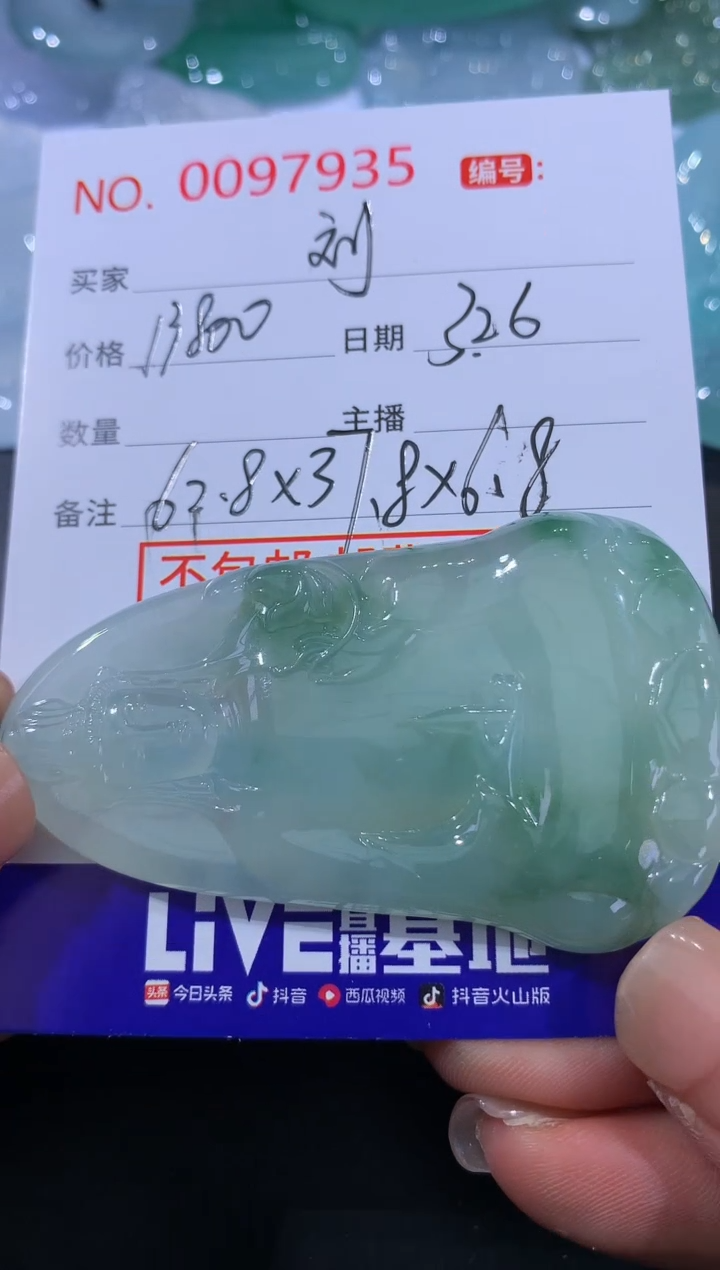 翡翠未镶嵌颈饰刘