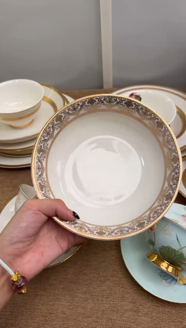 瓷片7寸面碗孤品微瑕