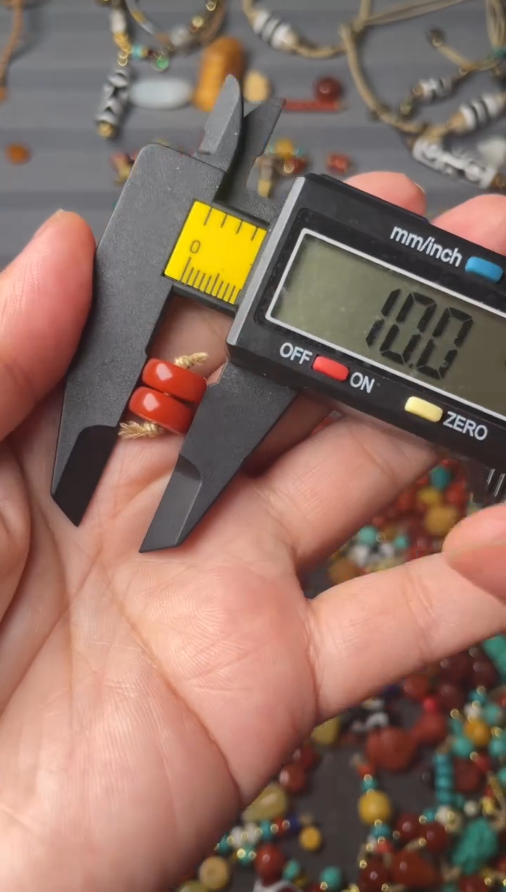 未镶嵌配饰南红玛瑙10mm南红隔片一对