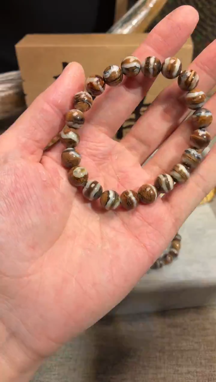 其他猛犸象牙忆*闪购511猛犸臼齿10mm圆珠手串