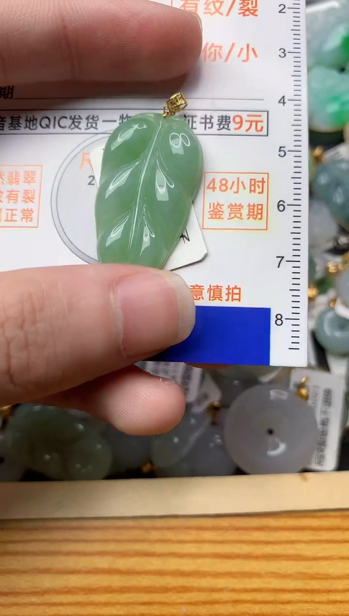 【闪购商品】翡翠颈饰18K金镶嵌9.............