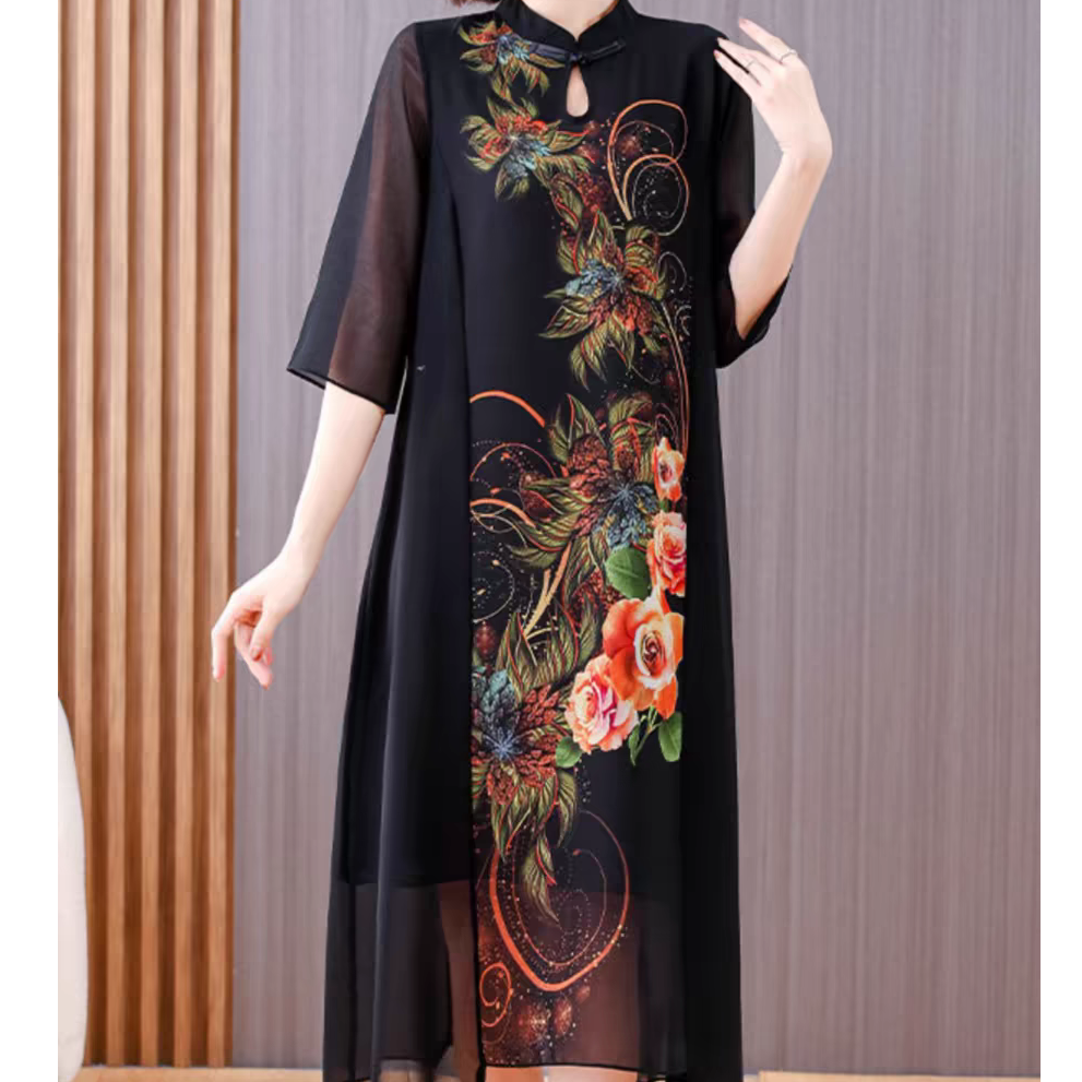 351-400中老年妈妈裙夏季