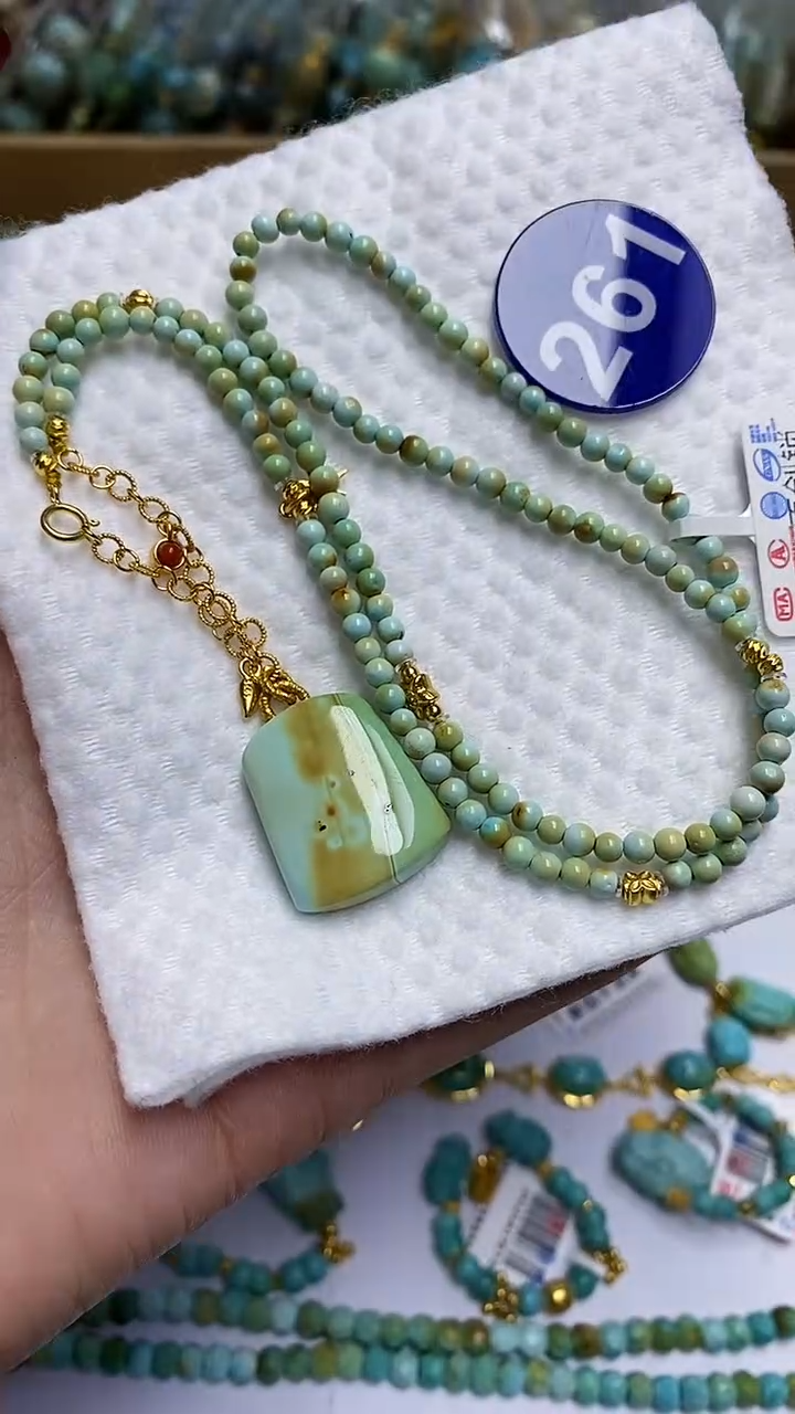 【闪购商品】绿松石项链银S925镶嵌261