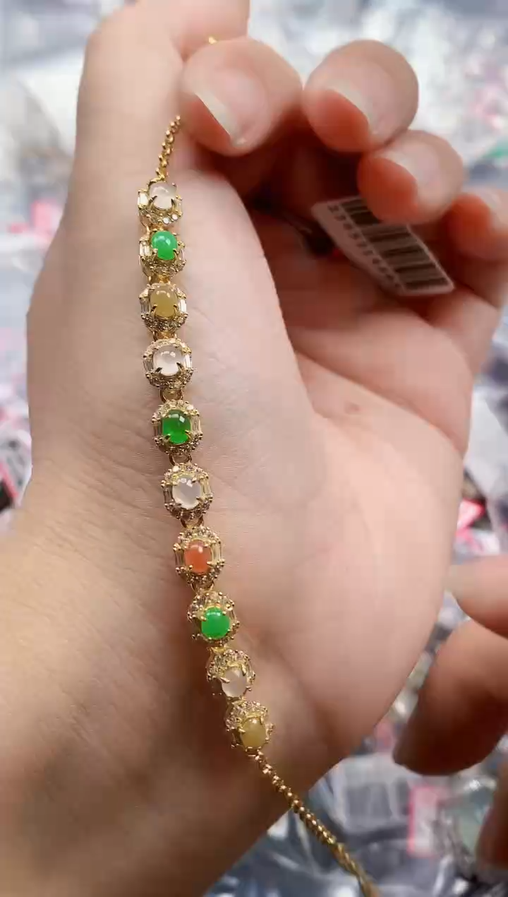银S925镶嵌戒指翡翠天然A货缅甸翡翠