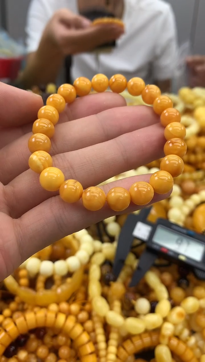 裸石蜜蜡未镶嵌手串