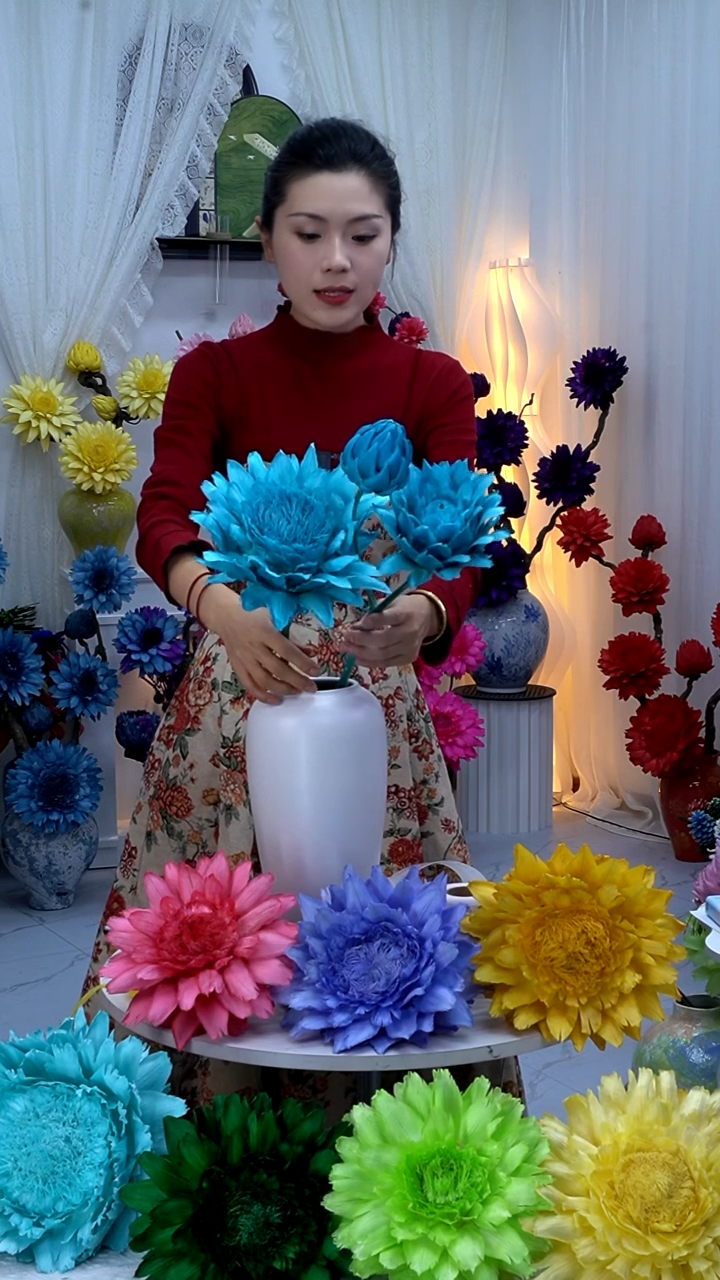 永生洋蓟蓝色3头【叶片有伤】9231