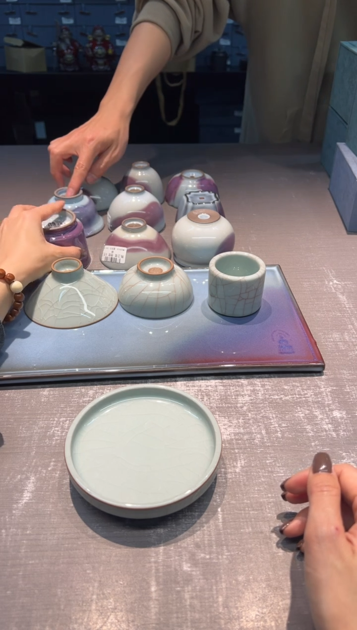 【闪购商品】方鑫 哥窑 金丝 杯垫