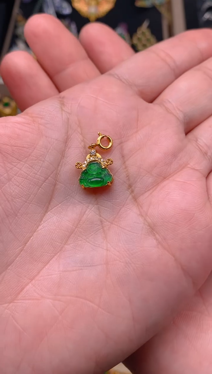 【闪购商品】翡翠颈饰银S925镶嵌佛公