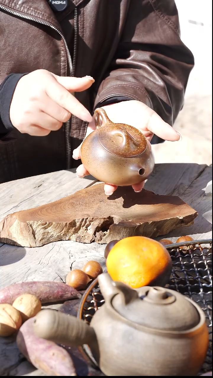 瓷片（不挑款）裸烧石瓢壶@@ST-C10036