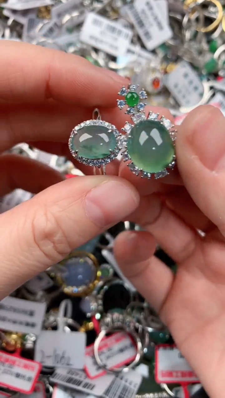 银S925镶嵌戒指翡翠11-11    7