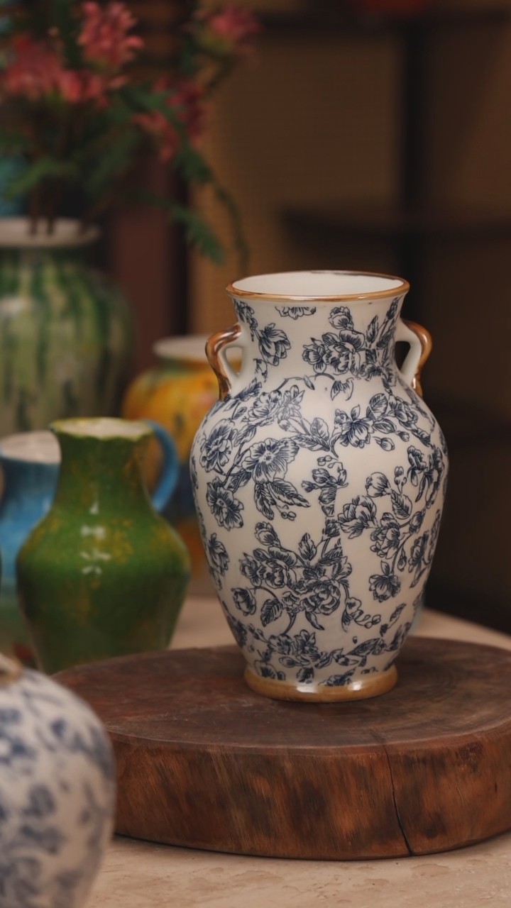 【闪购商品】陶瓷景德镇设计师手作花器摆件侘寂风