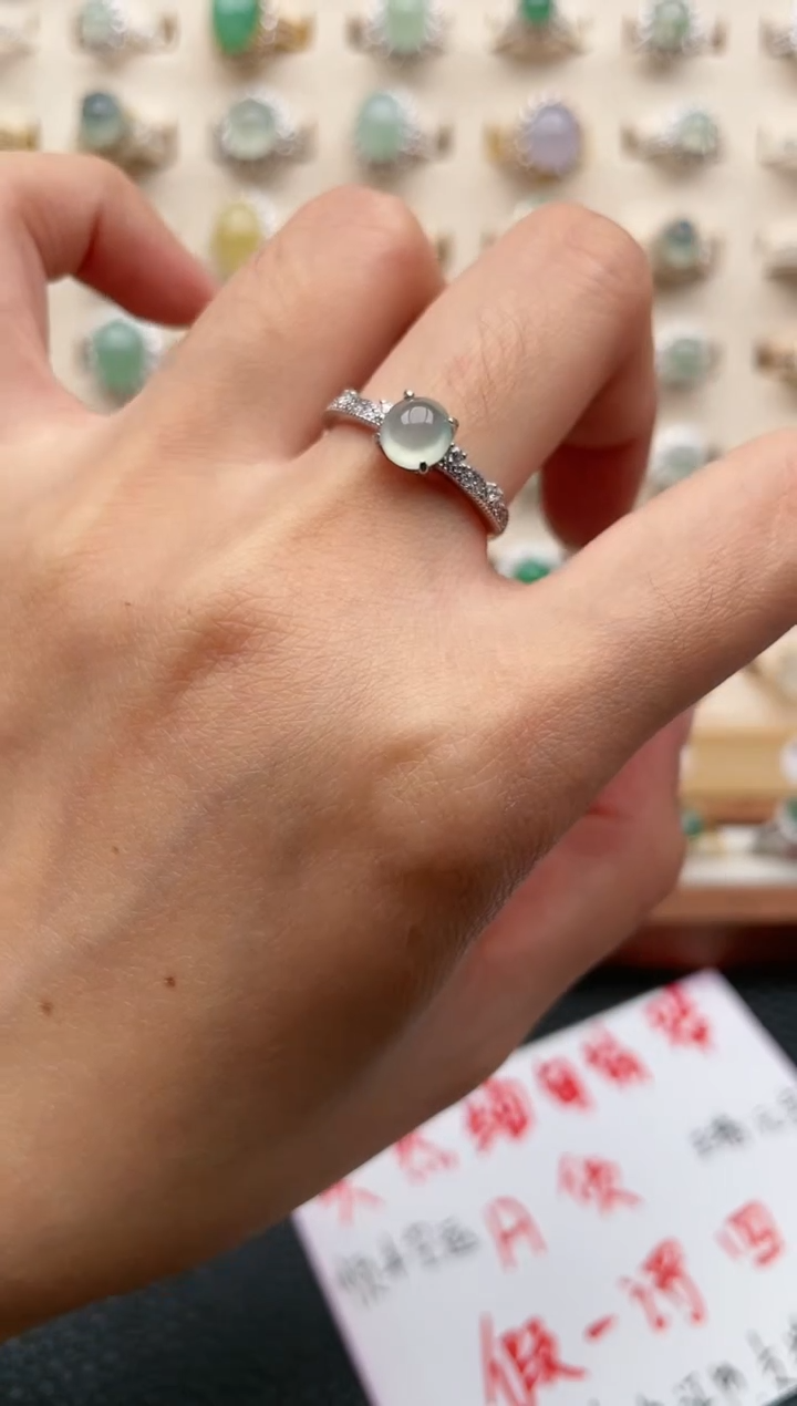 【闪购商品】翡翠戒指银S925镶嵌1111