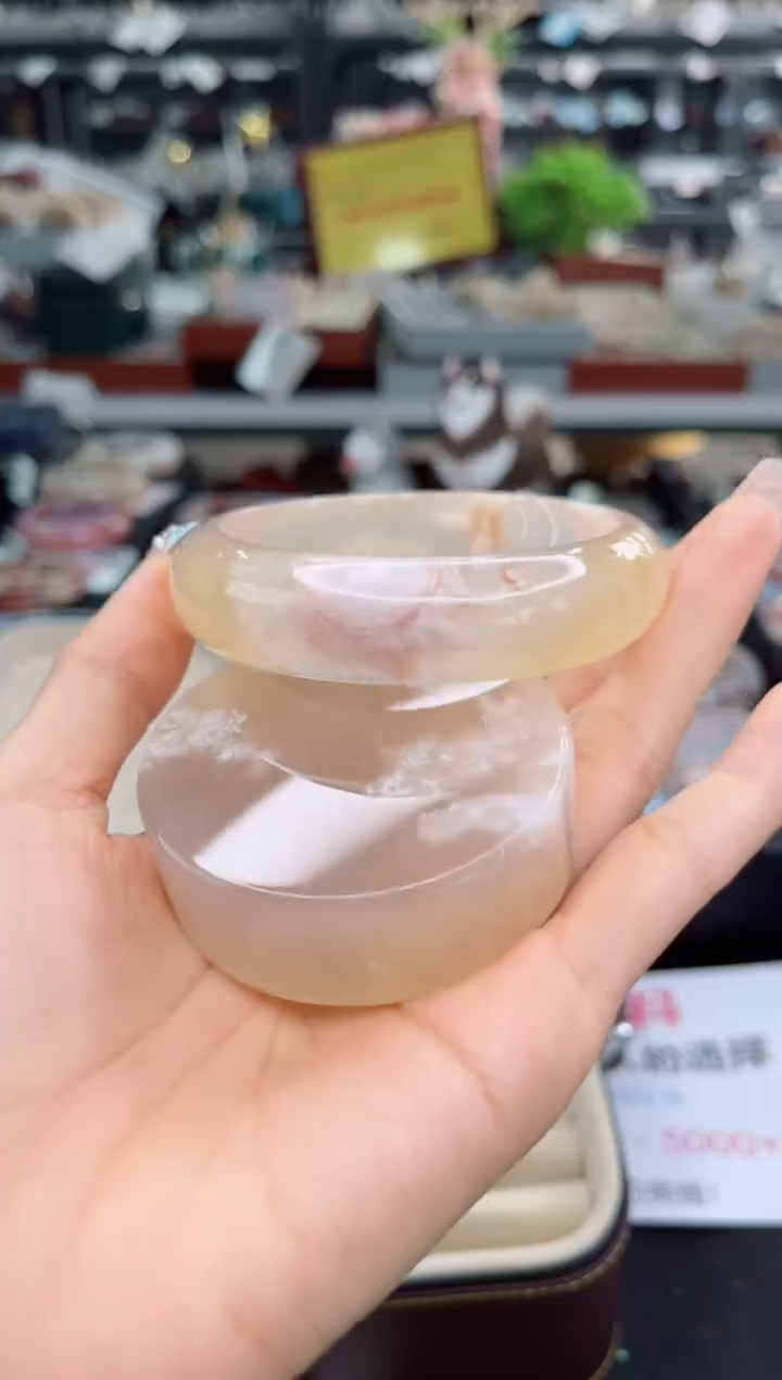 【闪购商品】石英质玉手镯未镶嵌62圈口（赠品镯心）642