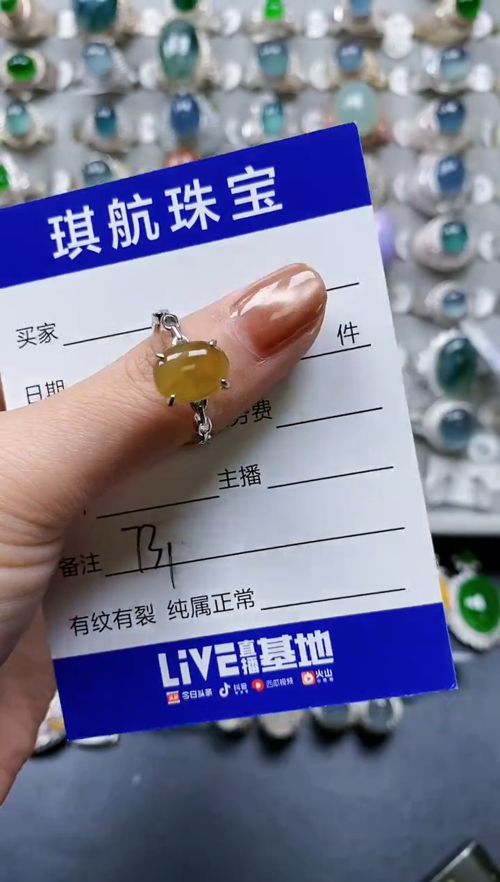 【闪购商品】翡翠戒指银S925镶嵌0731