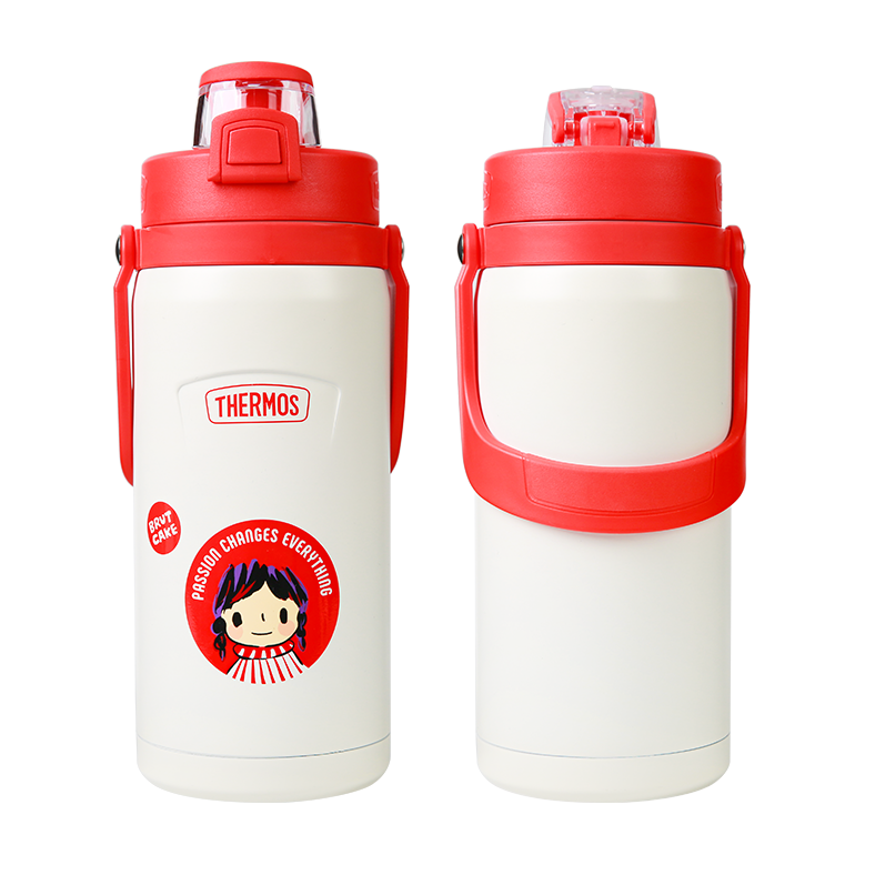 【A等品微瑕】膳魔师Brut Cake彩色微笑系列保冷瓶1200ml 白色