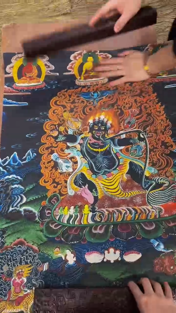 装裱画精品手绘唐卡链接--A168