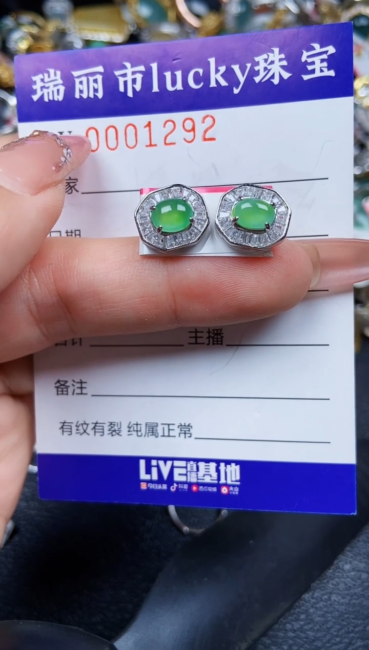 翡翠银S925镶嵌颈饰1292