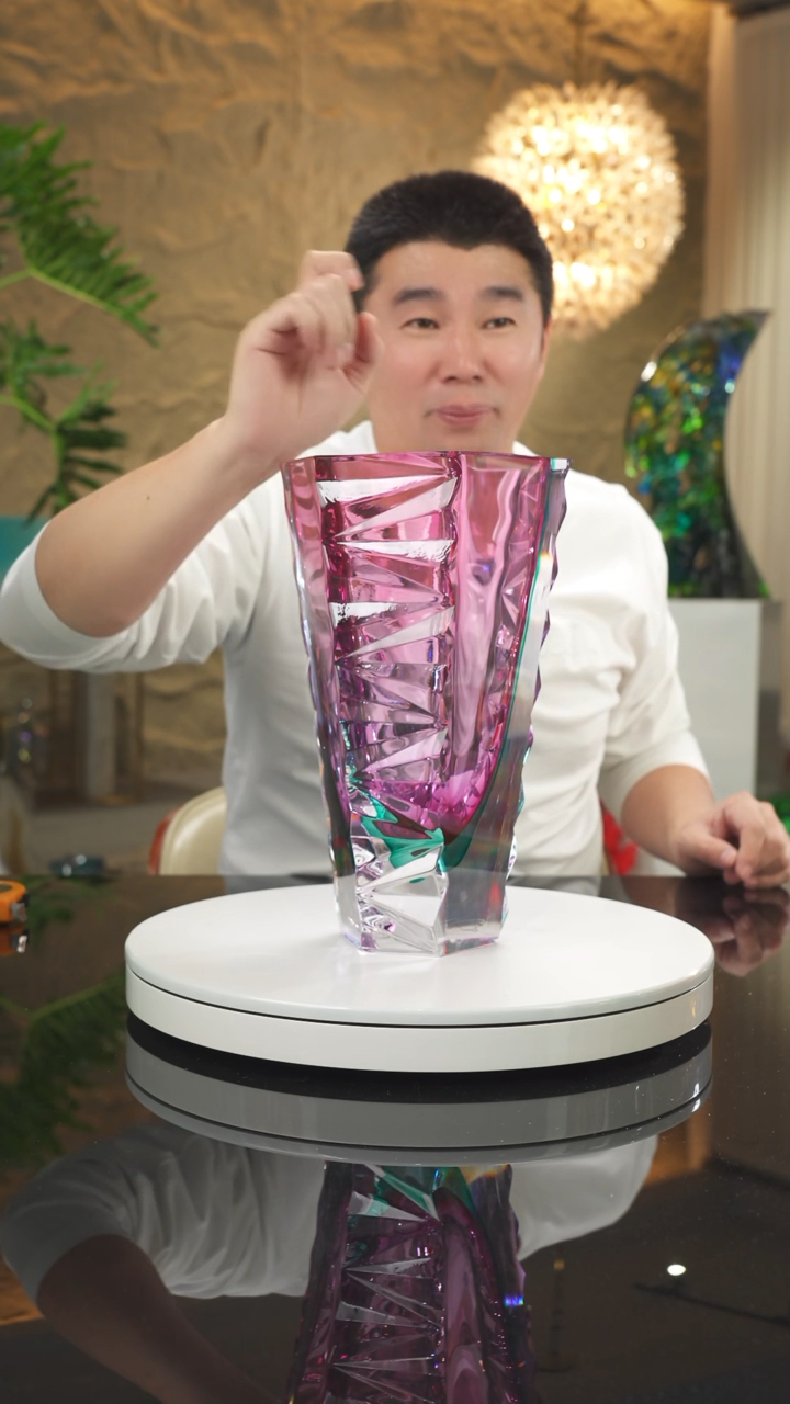 【闪购商品】摆件福利金红蓝切面花瓶