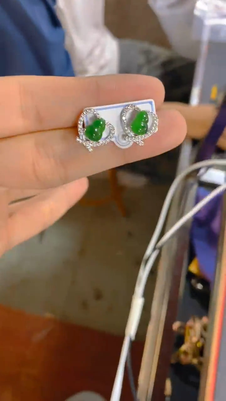 【闪购商品】翡翠耳饰未镶嵌0397092819多样性发其一