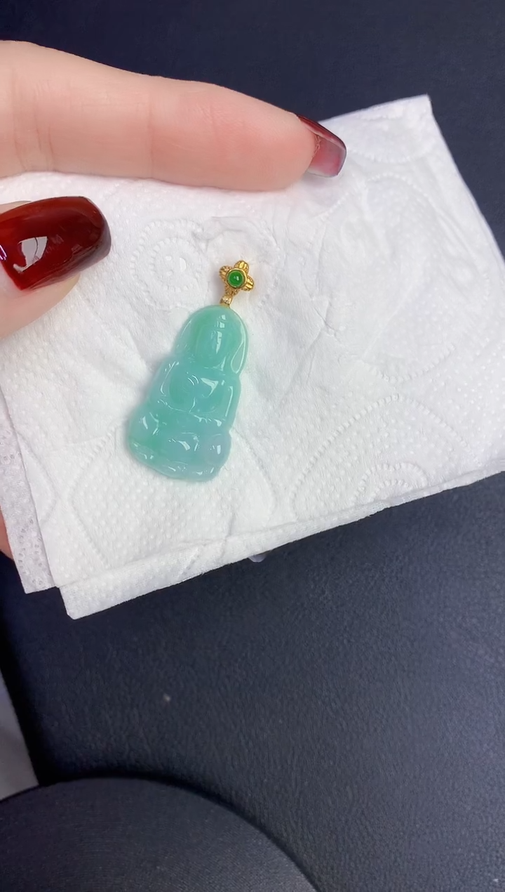 颈饰未镶嵌翡翠缅甸天然翡翠a货