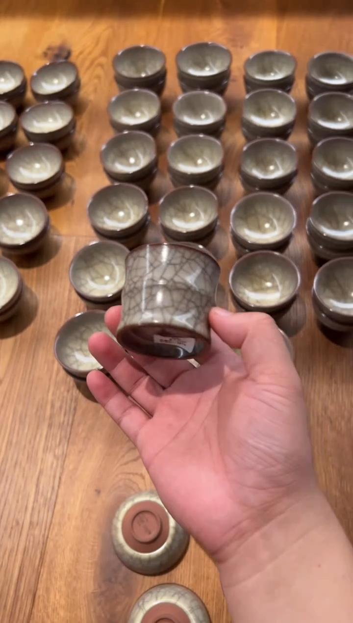 陈卫星哥窑竹节杯