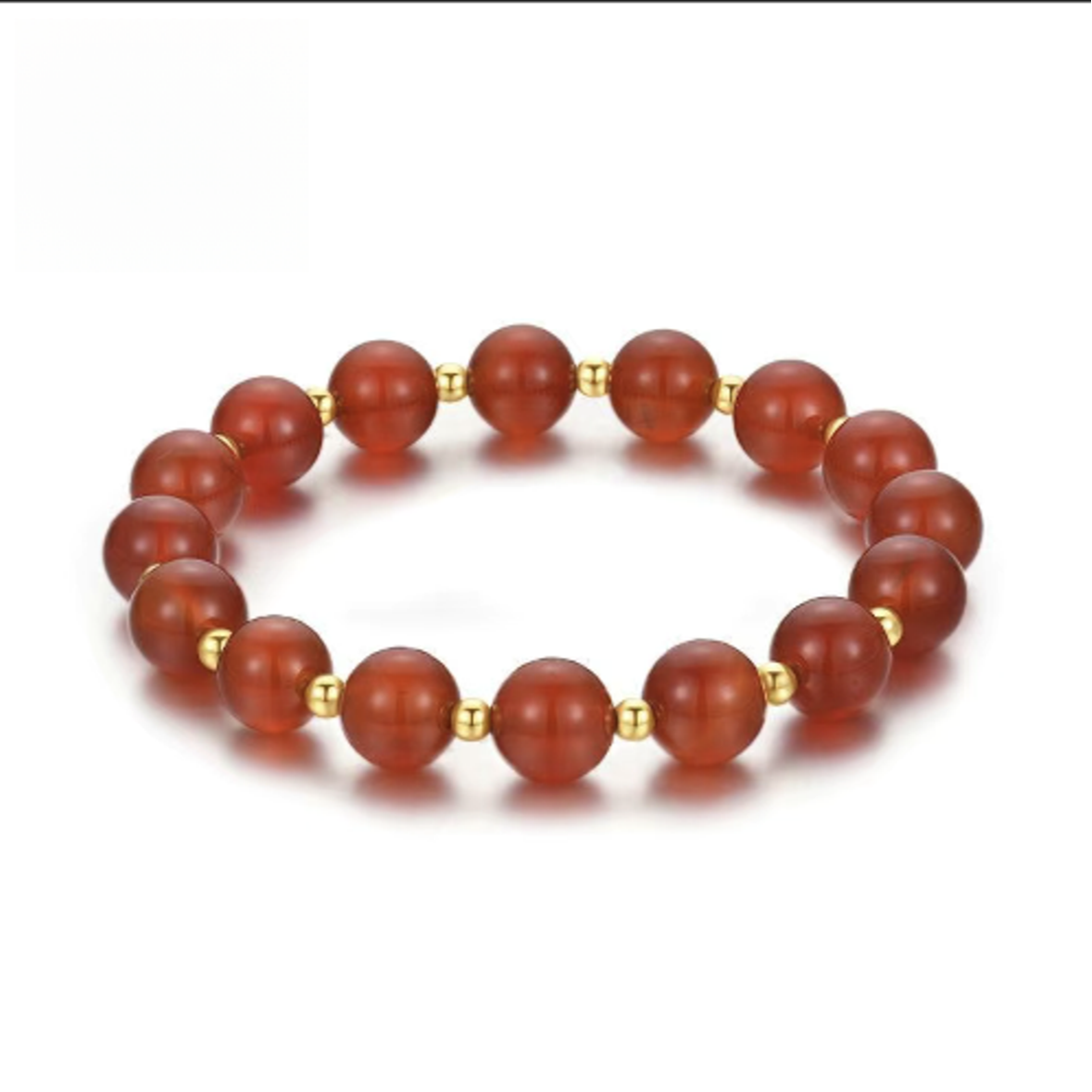 原创气质鸿运当头单圈天然玉石手串精美百搭卡10珠