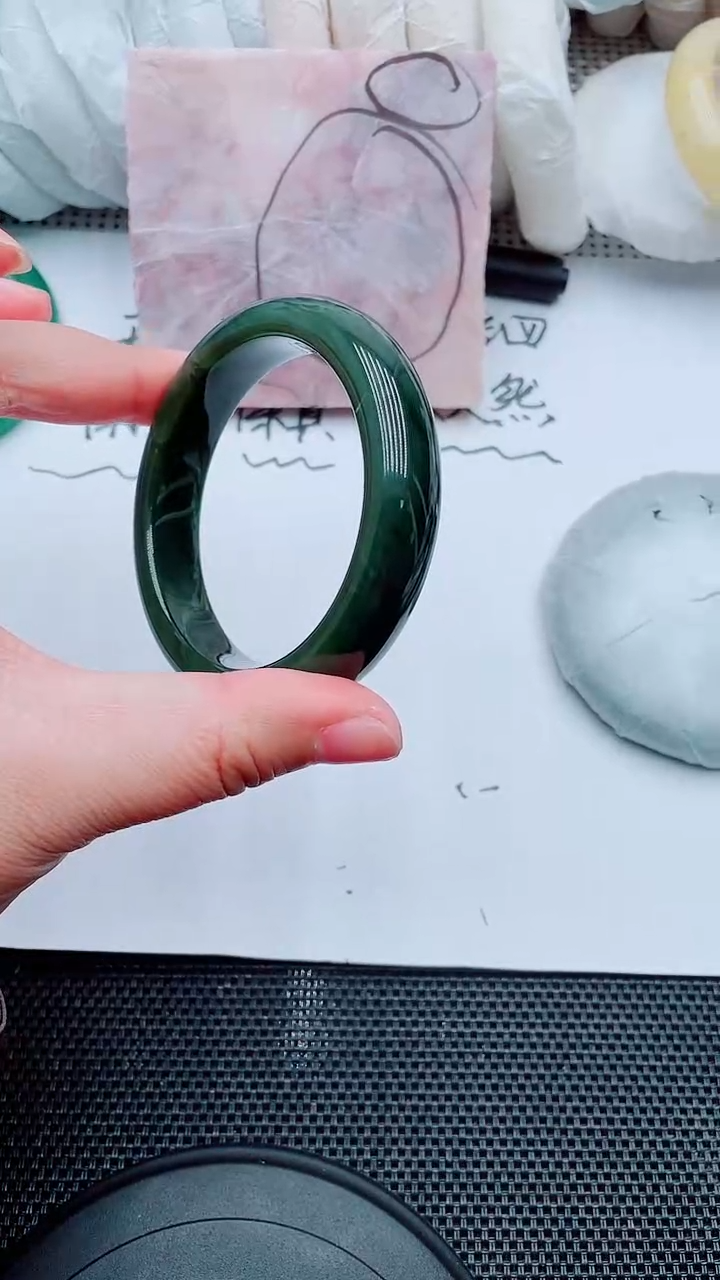 【闪购商品】和田玉（碧玉）手镯未镶嵌C150-56-57