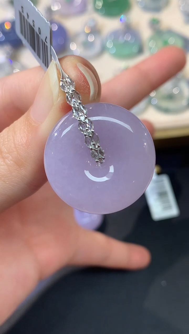 吊坠(不含链)18K金镶嵌翡翠W88|13800