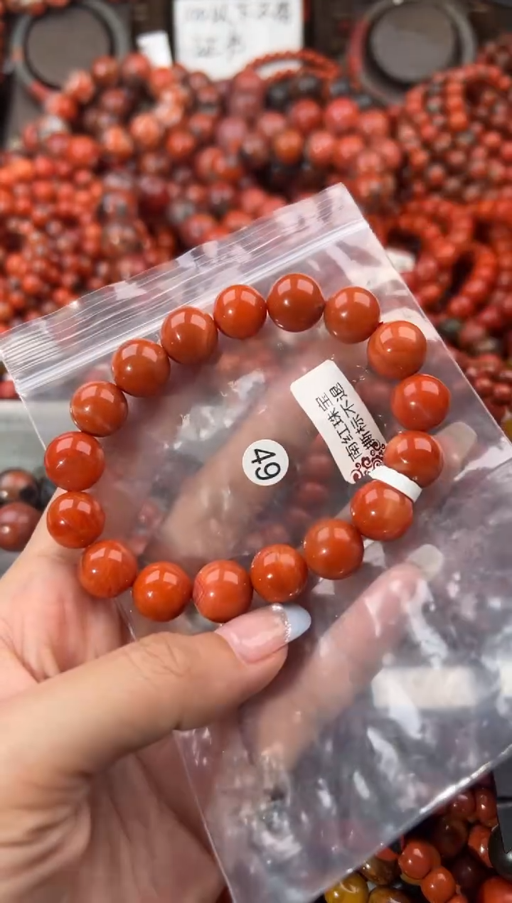 未镶嵌手串南红玛瑙12+