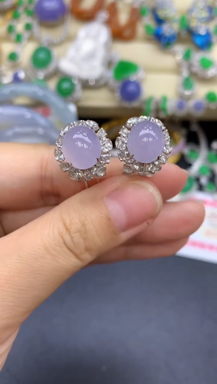 18K金镶嵌翡翠耳饰738-中国好珍宝