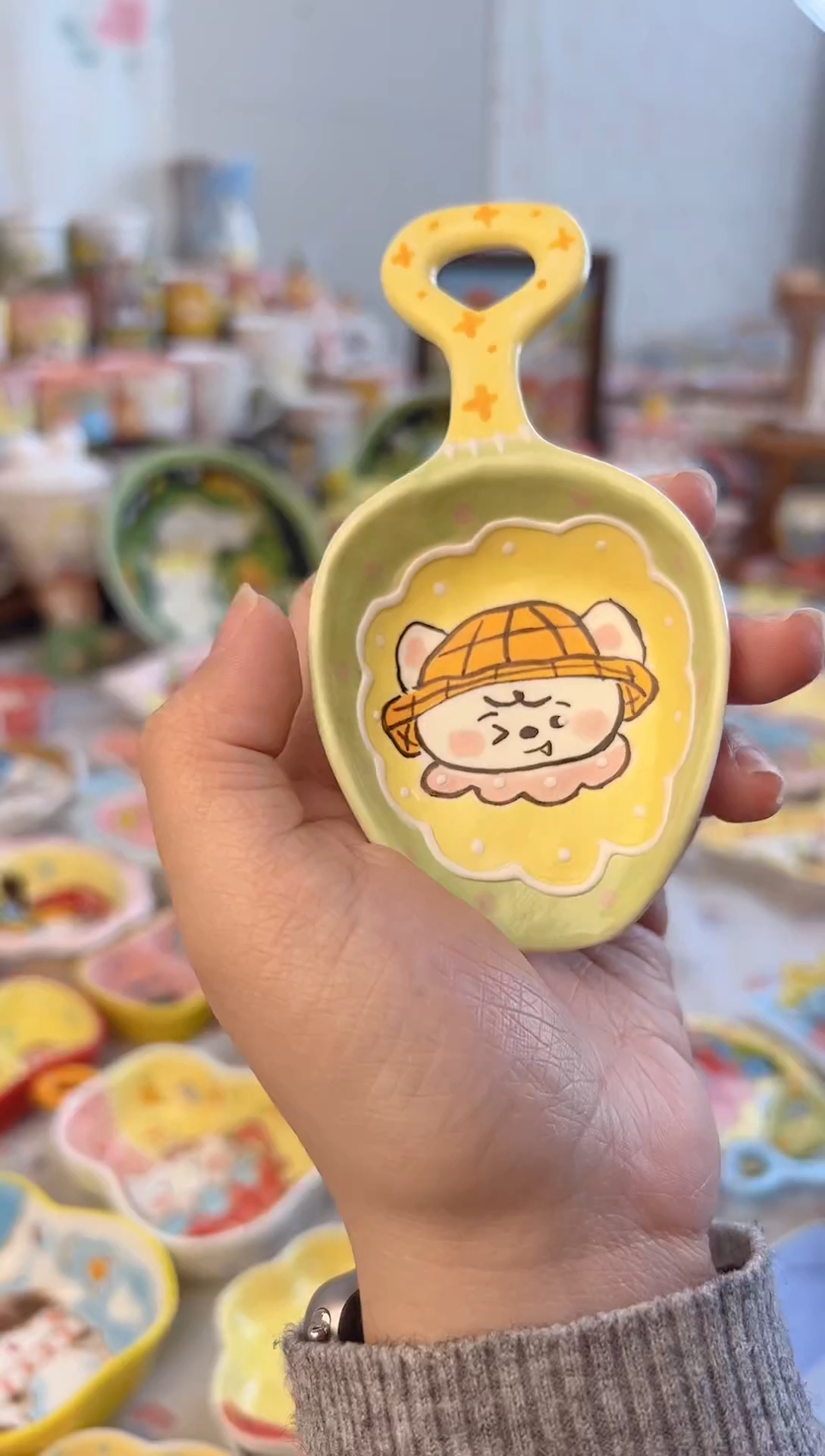 摆件陶景德镇陶瓷手绘微瑕