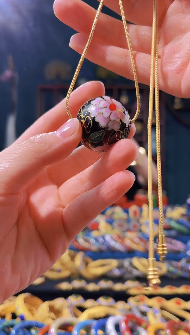 【闪购商品】非遗技艺景泰蓝卡3.0大珠 黑色