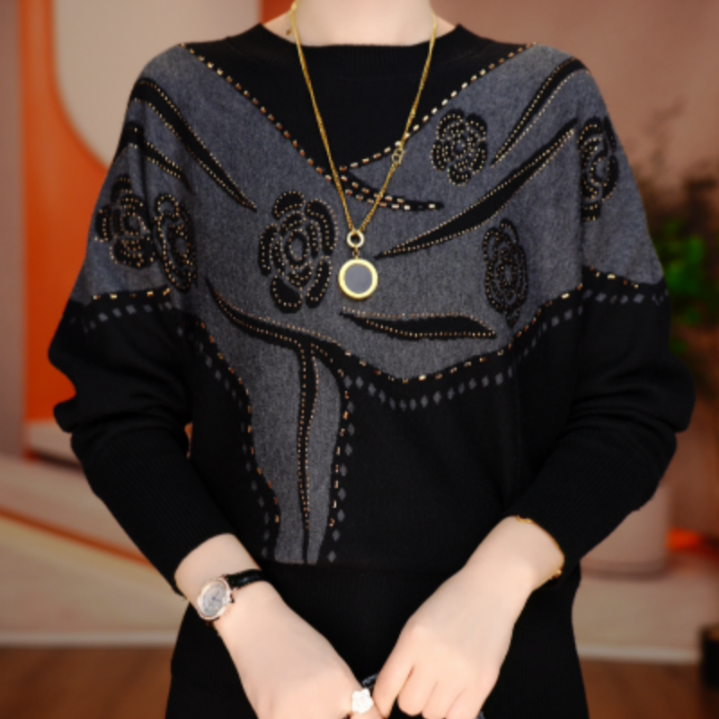 国颐 新款澳绒磨毛长袖气质显瘦百搭时尚轻奢立领小衫V25P950