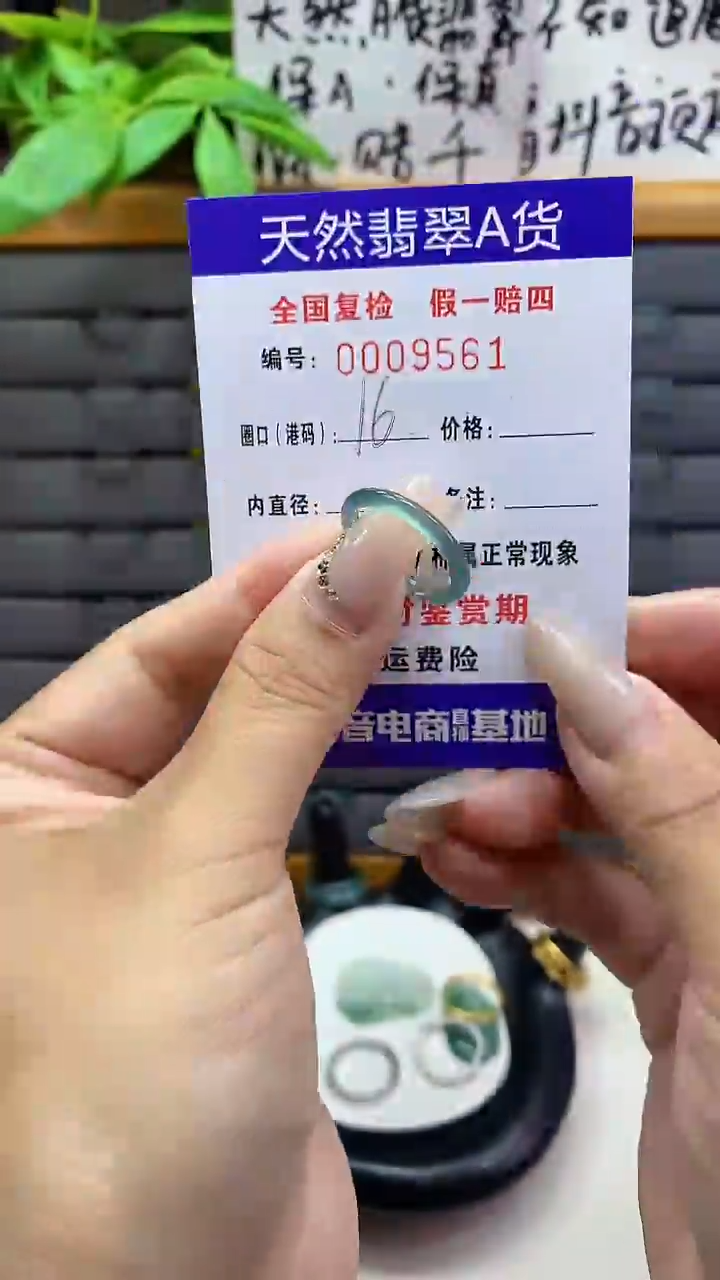 【闪购商品】翡翠戒圈未镶嵌9561 天然翡翠A货