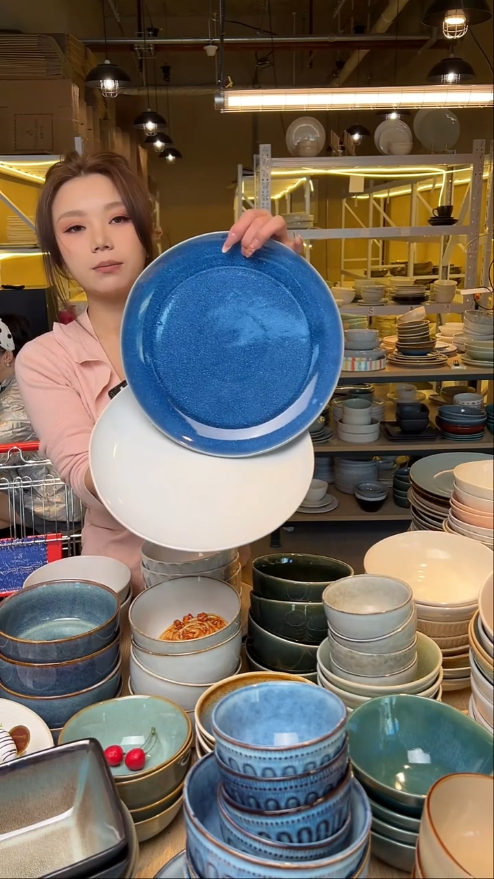 瓷104【瑕疵】外贸尾货窑变釉下彩