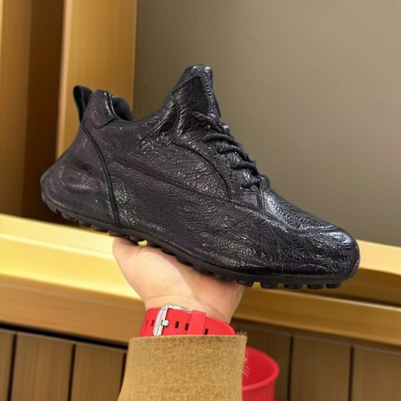 高尚男鞋高端订制 牛皮休闲男鞋运动时尚潮鞋百搭低帮软底男士