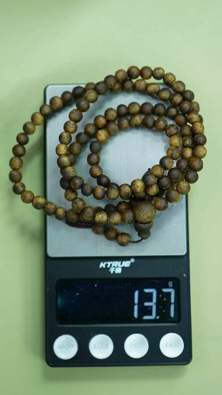 【闪购商品】沉香木手串6mm多圈圆珠绿奇楠13g+
