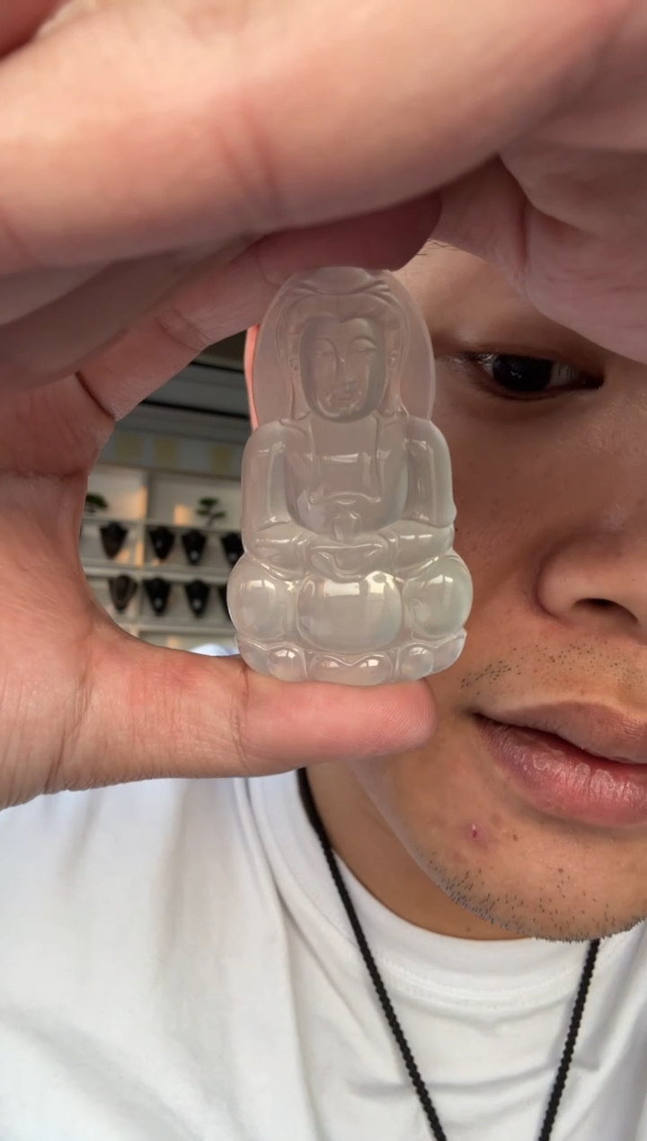 颈饰未镶嵌翡翠快*天然翡翠A货孤品一件 