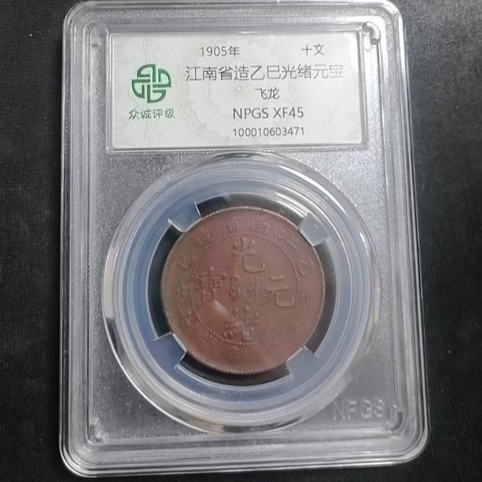 江南省造乙已光绪元宝十文 飞龙 (图为样品，不发，随机发货)
