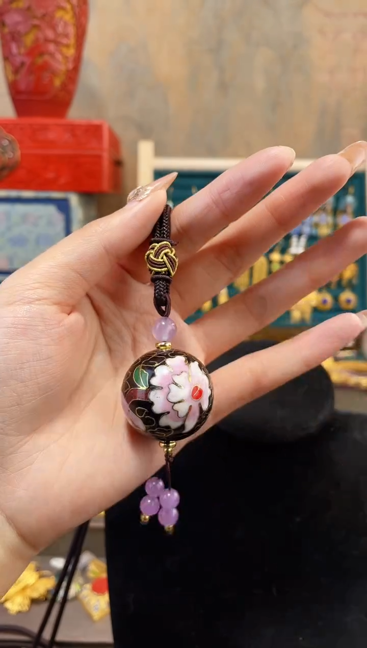 【闪购商品】非遗景泰蓝3.0单珠编绳款黑色